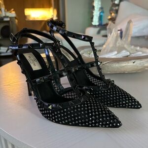 Valentino Swarovski Spiked Heels Like New Worn Once size 40
